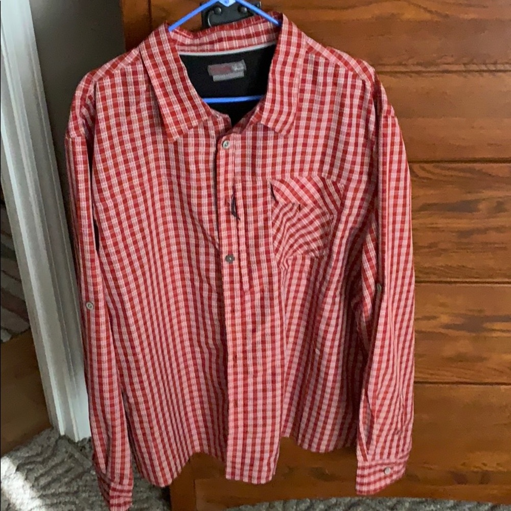 Xxl red and white checkered shirt